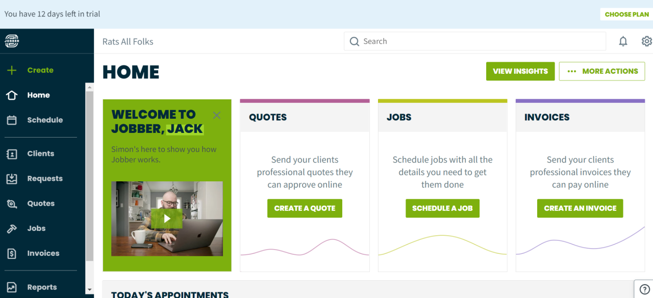 Plumber job management software