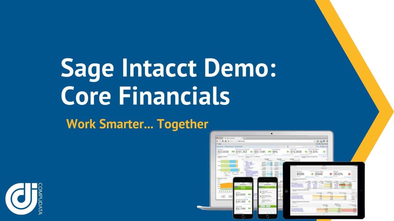Intacct financials core