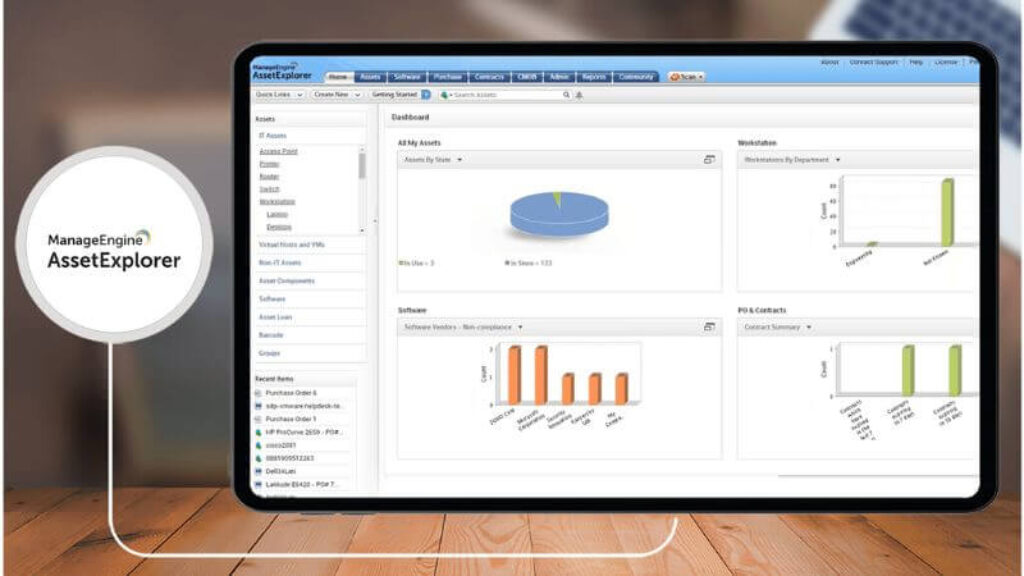 Computer hardware asset management software