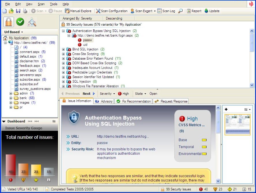 Application vulnerability scanners