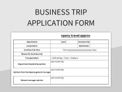 Business trip application for seamless travel planning