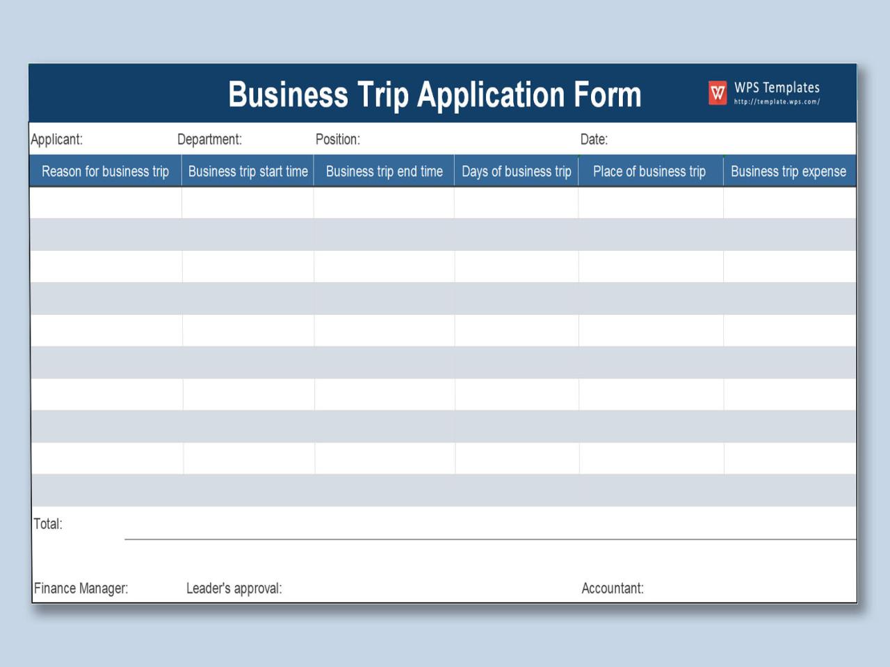 Business trip application