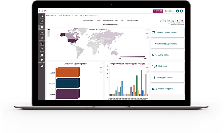 Corporate entity management software