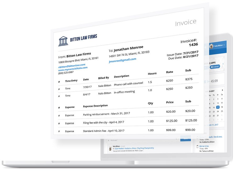 In-house legal billing software