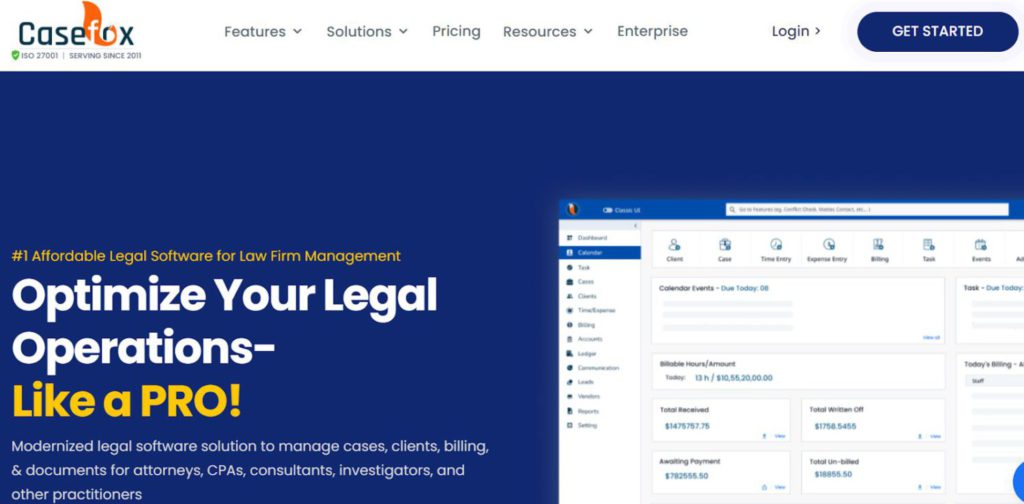 In-house legal billing software
